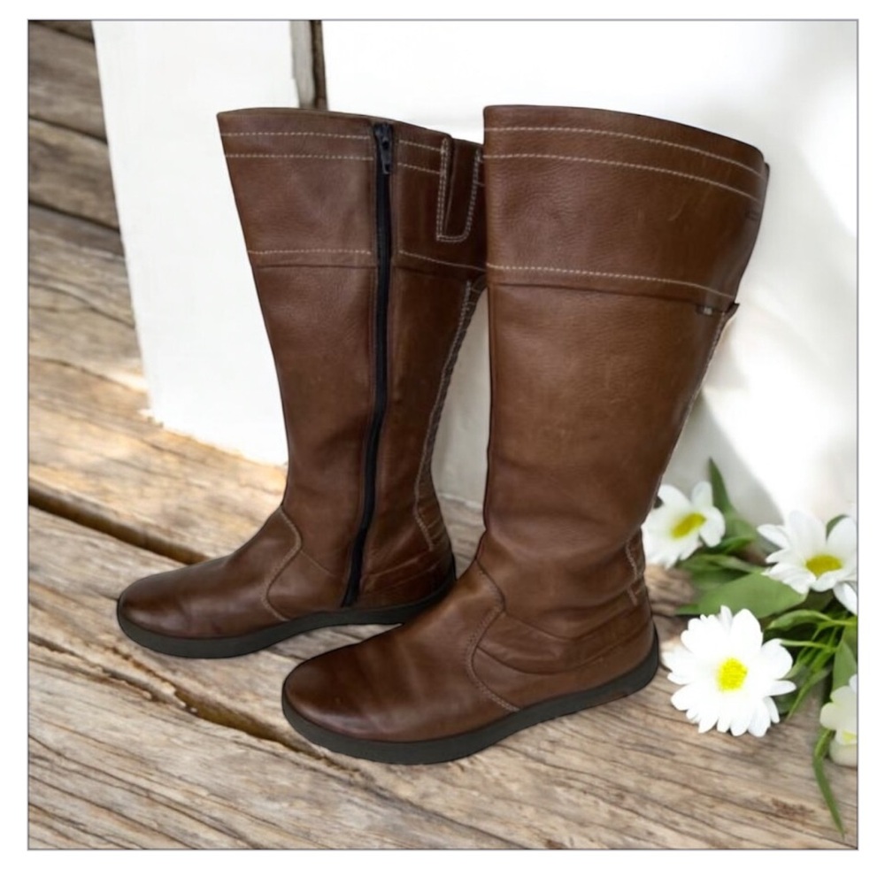 Ecco Essence Cognac distressed Leather Knee High Boot - EUC-Sz 7​​
